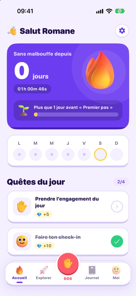 L'accueil de NoJunk : ta série sans malbouffe et tes quêtes du jour